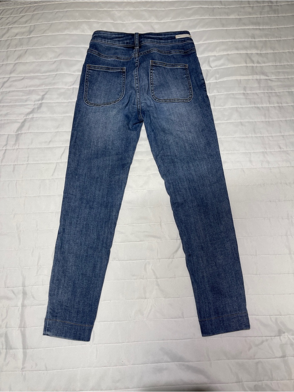 Pilcro Skinny High-Rise Button-Fly Blue Jeans - Picture 3 of 7